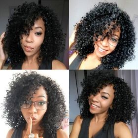 Women's Black Short Curly Wig