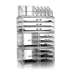 4P/Set Shelfs Plastic Cosmetics Storage Rack Makeup Organizer Transparent Holder