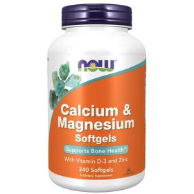 NOW Supplements, Calcium & Magnesium with Vitamin D-3 and Zinc